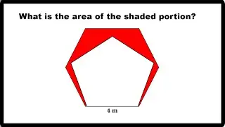 AREA OF THE SHADED PORTION || HEXAGON AND PENTAGON