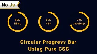 How To Create Circular Progress Bar Using Pure CSS | 