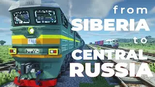 Minecraft "Siberia - Central Russia" train travel | feat. Immersive Railroading