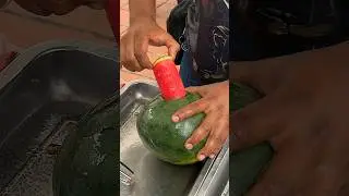 Only $3! Popular Watermelon Juice in Malacca, Malaysia