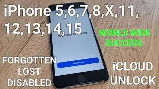 iPhone 5,6,7,8,X,11,12,13,14,15 Any iOS 17 iCloud Unlock without Computer Forgotten, Lost, Disabled