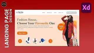 How To make A Landing Page Design In Adobe XD | Adobe XD Design Tutorial | Website Landing Page