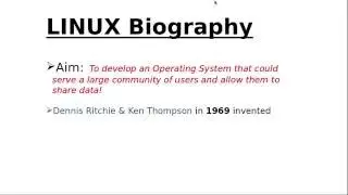 Introduction to Linux (Linux Biography) - UNIX/LINUX Tutorials for beginners