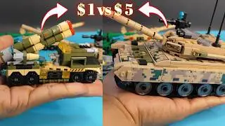 $1 vs $5 LEGO TANK speed build