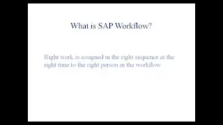 SAP Workflow Training | SAP Business Wokflow Tutorials for Beginners