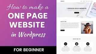 [Step by step] How to make one page website in wordpress