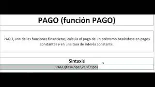 Función Pago en Microsoft Excel