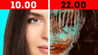 ПРОСТЫЕ ИДЕИ ЖУТКОВАТОГО ГРИМА НА ХЭЛЛОУИН