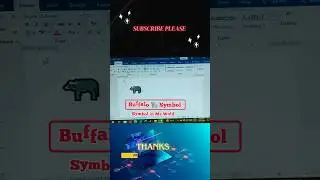 Buffalo 🐃 symbol in Ms word #computerinformationlibrary #stockmarket #shortcutkeys #trading #msword