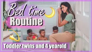 KIDS BEDTIME ROUTINE / TODDLER TWINS AND 4 YEAR OLD #nighttimeroutine #toddlertwins #momof3 #bedtime