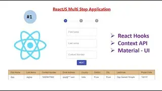 How to Build ReactJS Multi Step Form APP(#1) Hooks(useState & useContext) Context API & Material-UI