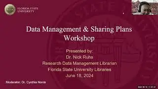 Data Management and Sharing Plans (DMSP) Workshop