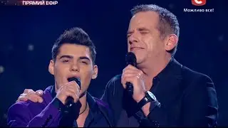 «Х-фактор-5» /Garou feat Кирилл Каплуновский  - Gitan /Седьмой прямой эфир(20.12.2014)