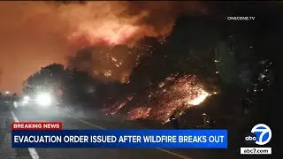 Evacuation orders issued after fire breaks out in San Diego County