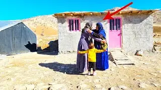 Joyful Divorced Nomadic Woman on the Day of Her Grandmothers Return from Illness