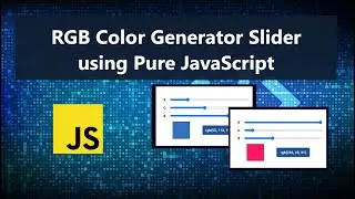 RGB Color Generator Slider App using JavaScript DEMO