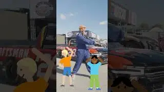 Blippi Becomes a Racecar DRIVER with NASCAR! #Shorts #nascar #blippi