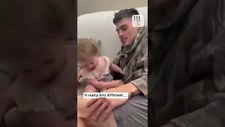 Adorable Baby Girl tells Dad I Love You