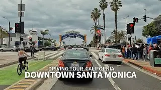 [4K] SANTA MONICA - Driving Downtown Santa Monica, Los Angeles, California, USA