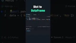 Dictionary to DataFrame in Pandas  #softlinks #python #softwareengineering