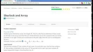 HackerRank | Sherlock And Array Solution