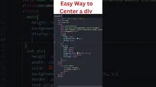 Easy Way to Center A div. | #shorts