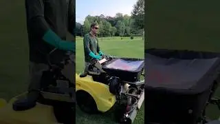 Spraying Lawn with Growth Regulator