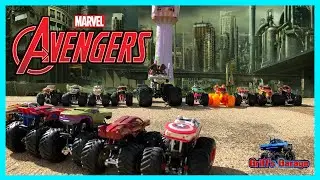 Marvel Avengers Monster Trucks | Attack of GIANT Pirate's Curse