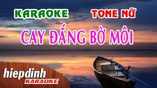 Karaoke tone nữ Cay Đắng Bờ Môi | Bolero Hải Ngoại | Hiệp Định Studio