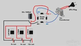 how to convert ac to dc 5v 9v 12v