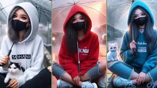 🎀 trending cute umbrella girls dpz। black mask girls dpz idea's 💙।