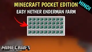 Easiest Nether Enderman Farm | Minecraft PE Enderman Farm