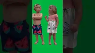 Green Screen kids funny