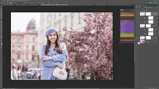 Dropping Cherry Blossom branches and falling petals over your image in Photoshop