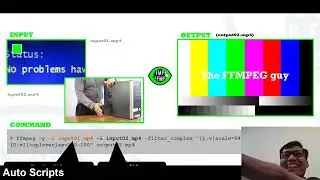 FFMPEG Tutorial - How to overlay a video on another video   Film overlay basics 