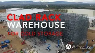 Automated Clad Rack Warehouse for Cold Storage | Drone View | AR Racking (Virto Group)