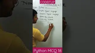 #shorts | Python MCQ 18 | #python | #pythonmcq | #pythonprogramming | #pythontutorial | #python3