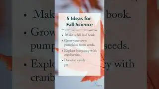 🍁5 Fall Science Ideas🍁