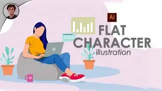 Flat Character illustration | Adobe illustrator | Vector Art | Speed Art