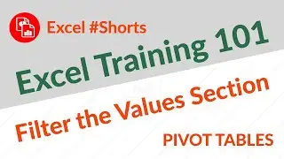 Filter Values Area in Pivot Table - Excel #Shorts