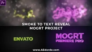 Smoke To Text Reveal - Mogrt Premiere Pro Project