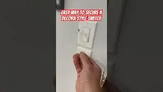 Easy way to secure a decora switch from being shut off #shorts #electrical #diy