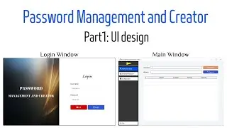 PyQt5 Project Password Management and Creator Part1 UI design