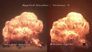 HOUDINI EXPLOSION - MANTRA & BLENDER CYCLES comparison