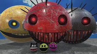 ROBOT PACMAN AND MS-PACMAN VS ROBOT MONSTER PACMAN !! WWfff