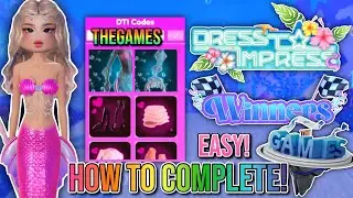 HOW TO COMPLETE THE GAMES EVENT IN DRESS TO IMPRESS & GET THE NEW MERMAID SET *NEW CODE* EASY! 🤫😱