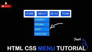 html css menu tutorial | html css tutorial|آموزش ساخت منو  #html #css3