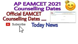 AP EAMCET Counselling Dates Notification 2021|Official Update AP EAMCET Counselling @Techtuts-World