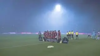 Recibimiento de CERRO VS OLIMPIA en noche de copa libertadores