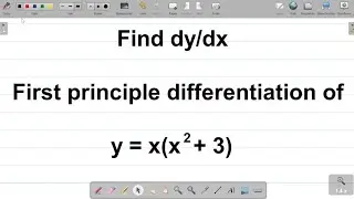 First Principle Differentiation of x(x²+3) #firstprinciple #differentiation #calculus #jonahemmanuel